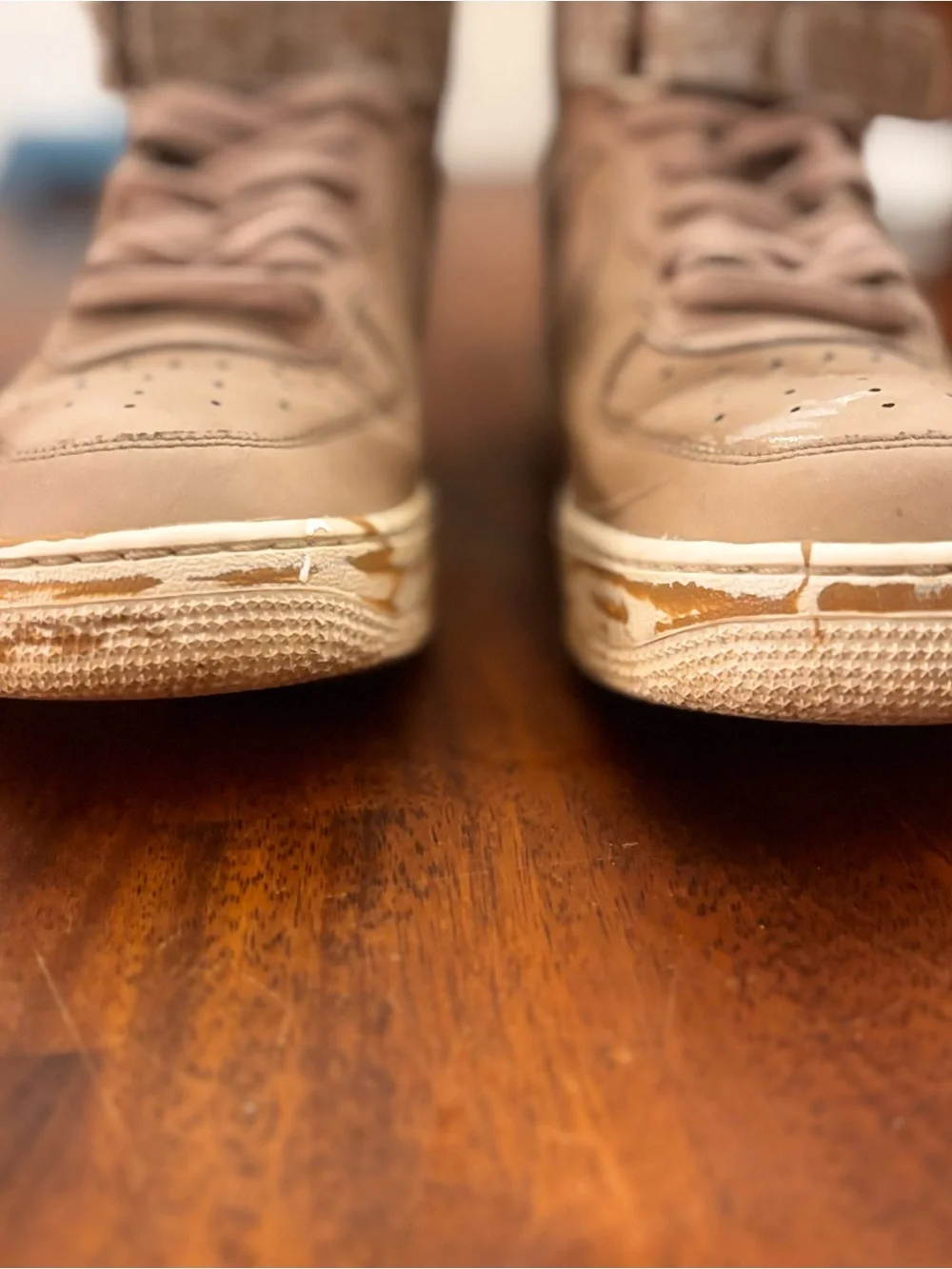 Nike Air Force 1 High Dip Dye Sand Tan / Summit White (Size 12) - AT3293-200